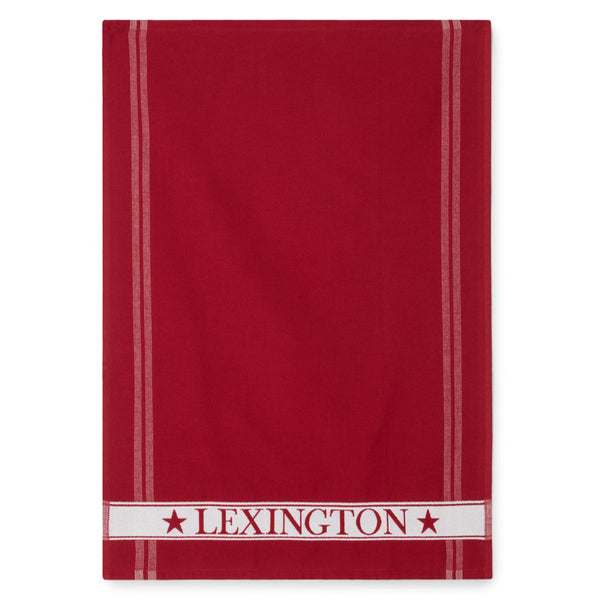 Lexington Terry keittiöpyyhe luomupuuvillafroteeta 50*70cm, punainen/valkoinen