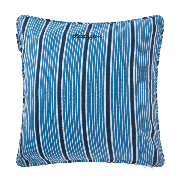 Lexington raidallinen tyynynpäällinen luomupuuvillaa 50*50cm, sininen