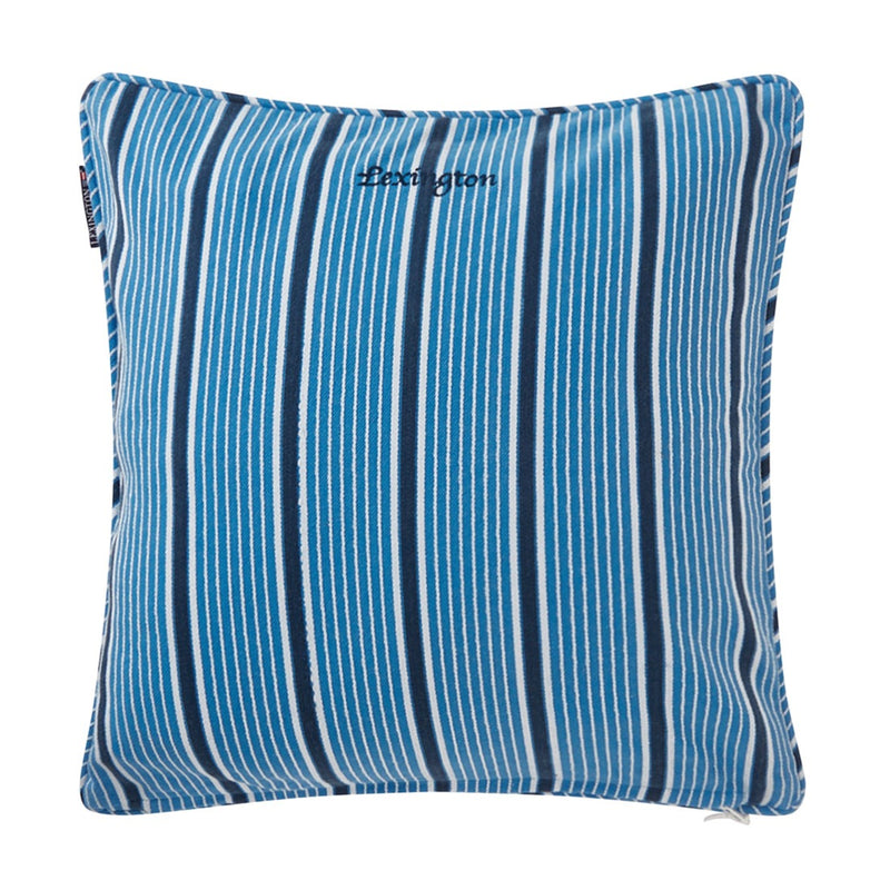 Lexington raidallinen tyynynpäällinen luomupuuvillaa 50*50cm, sininen