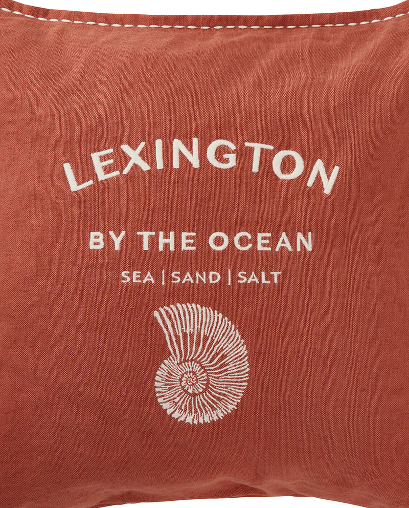 Lexington Logo kirjailtu tyynynpäällinen pellavapuuvillasekoitetta 50*50cm, kookos