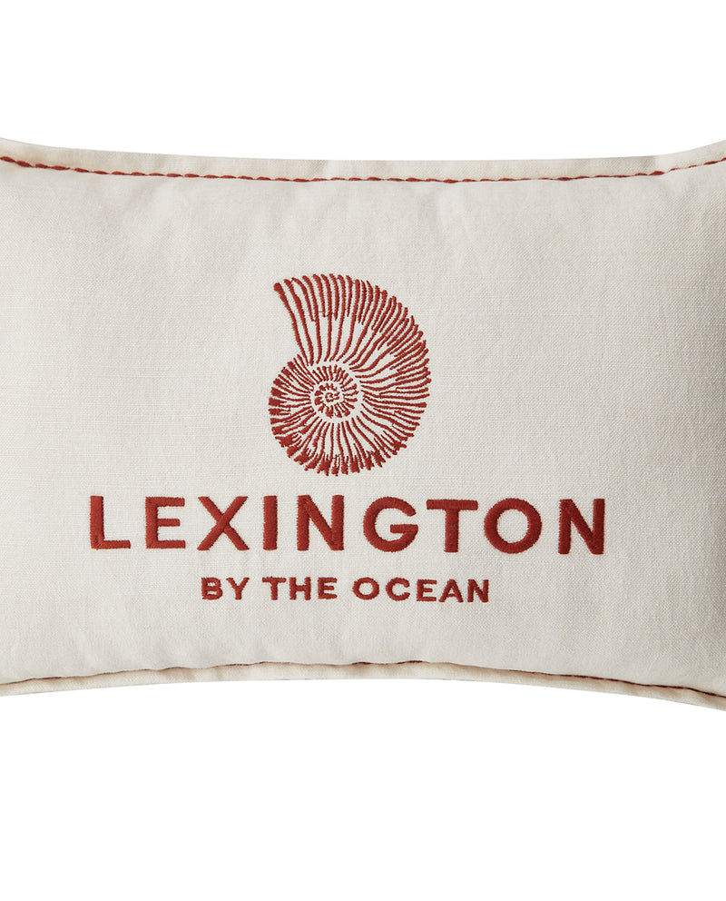 Lexington Logo kirjailtu tyyny pellavapuuvillasekoitetta 50*50cm, kookos