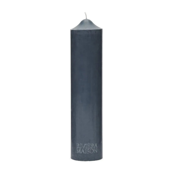 Rivièra Maison Pillar Candle Rustic Blue 7*30cm