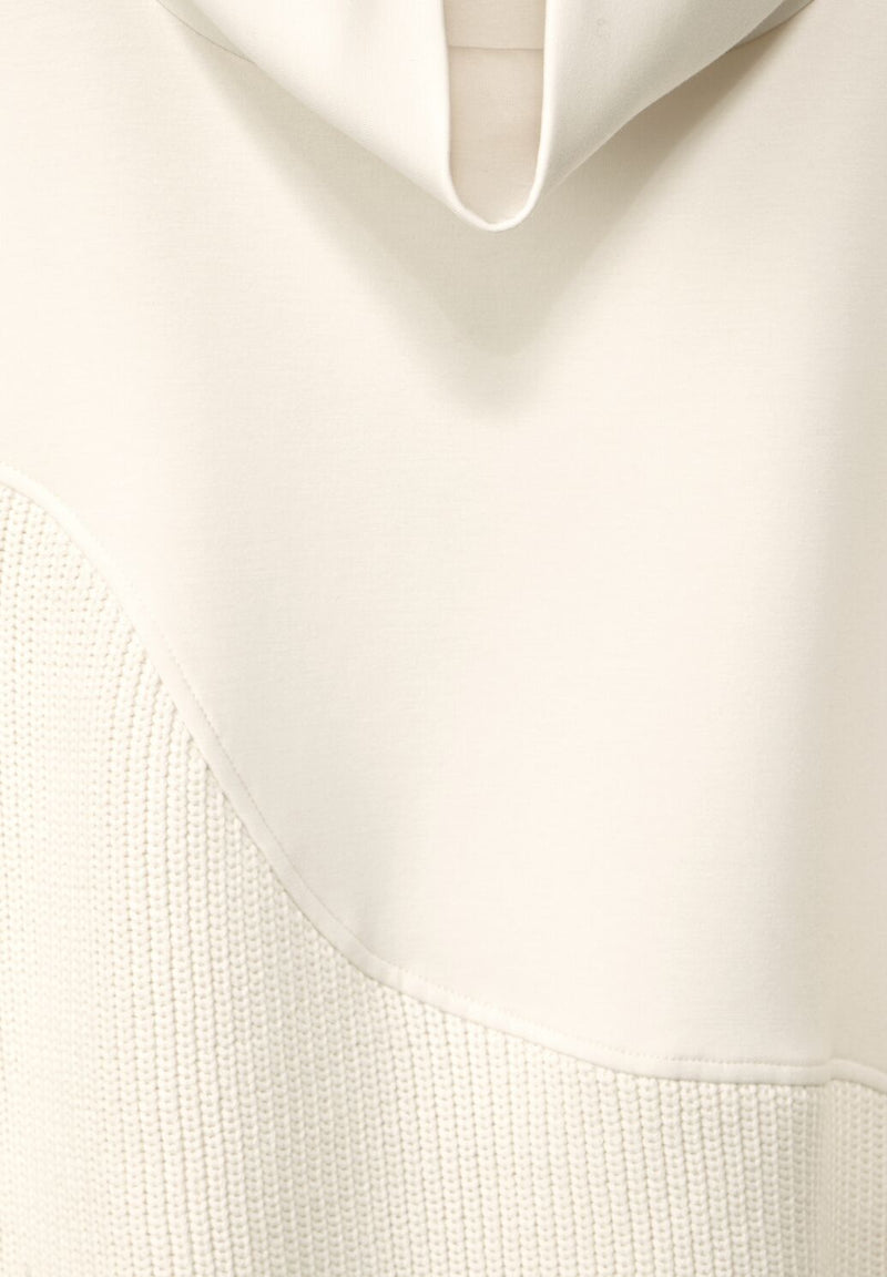 Street One Mat Mix paita neulosyksityiskohdilla, valkoinen