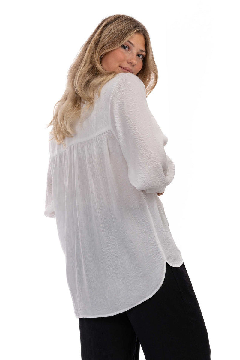 Capri Collection Simone ylisuuri paitapusero, valkoinen