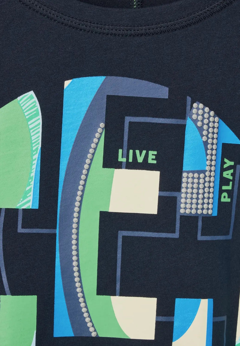 Cecil paita printtikuviolla ja 3/4 -hihoilla, sininen
