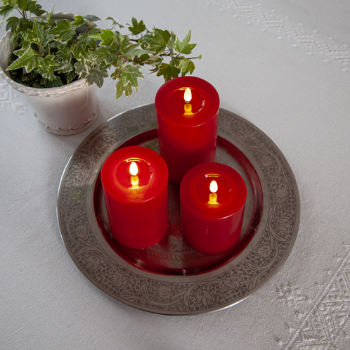 Star Trading Flamme Flow LED-kynttilä 15cm, punainen