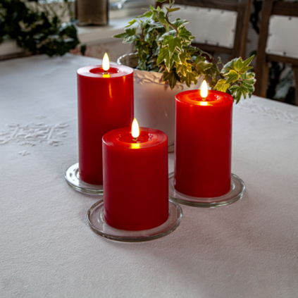 Star Trading Flamme Flow LED-kynttilä 15cm, punainen