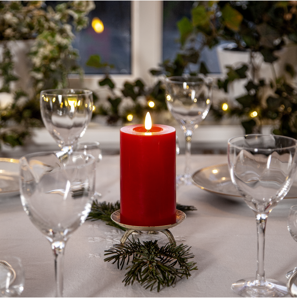 Star Trading Flamme Flow LED-kynttilä 15cm, punainen
