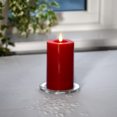 Star Trading Flamme Flow LED-kynttilä 15cm, punainen