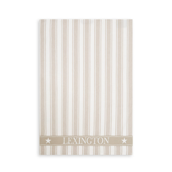 Lexington Icons keittiöpyyhe luomupuuvillaa 50*70cm, beige/valkoinen