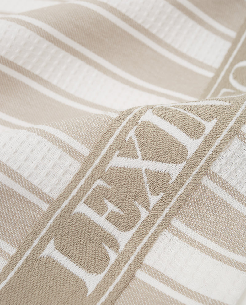 Lexington Icons waffle keittiöpyyhe luomupuuvillaa 50*70cm, beige/valkoinen