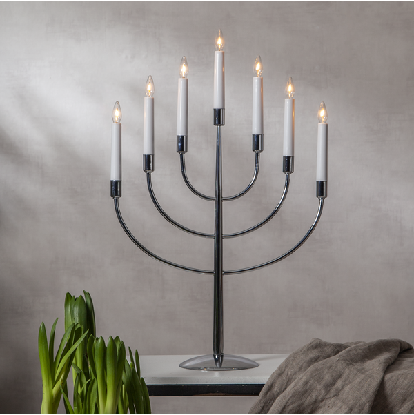 Star Trading Titus kynttelikkö 7-haarainen 59*38*14cm, kromi