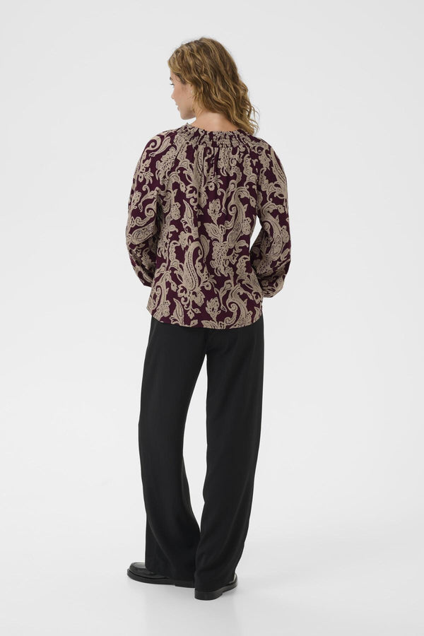 Cream CRLucy paita, viininpunainen paisleyprintti