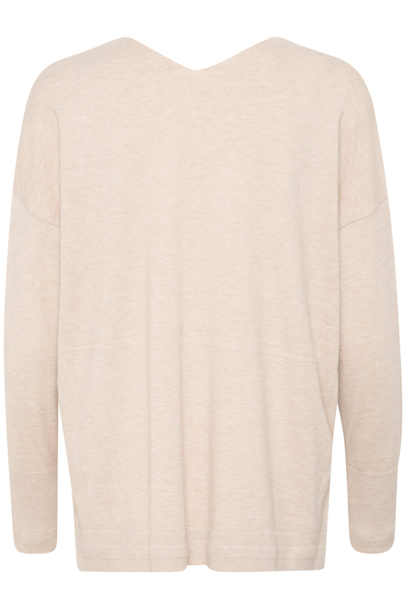 Cream CRDela neule, meleerattu vaalea beige