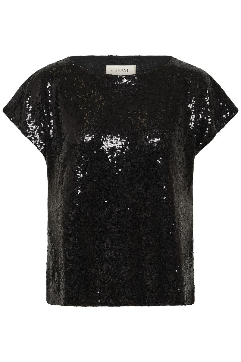 Cream CRGlimme Sequin paljettitoppi, musta