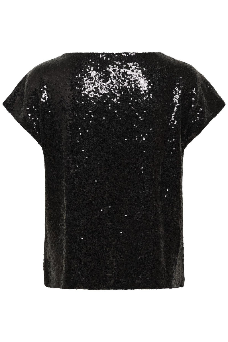Cream CRGlimme Sequin paljettitoppi, musta