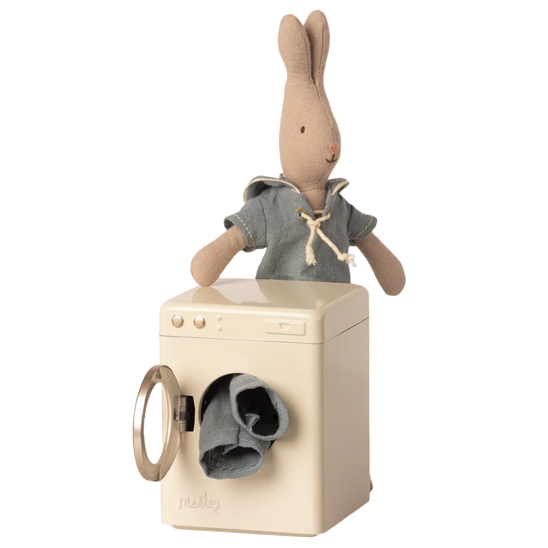 Maileg Miniature pyykipesukone, luonnonvalkoinen