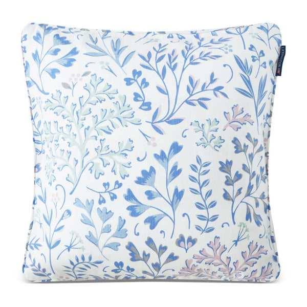 Lexington tyynynpäällinen pellavaa/puuvillaa 50*50cm, sini-valkoinen kukkakuvio