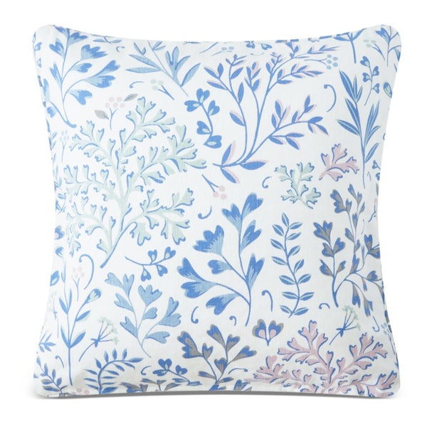 Lexington tyynynpäällinen pellavaa/puuvillaa 50*50cm, sini-valkoinen kukkakuvio