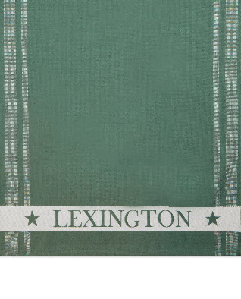 Lexington keittiöpyyhe logolla luomupuuvillafroteeta 50*70cm, vihreä
