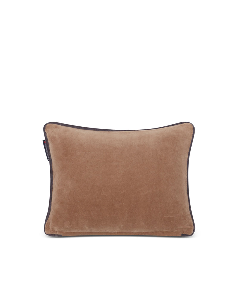 Ski Lodge Velvet Pillow beige/d grey 40'30