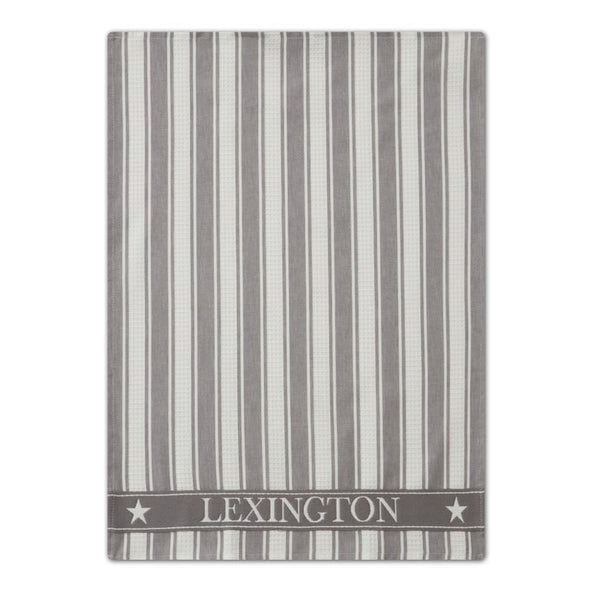Lexington Icons waffle keittiöpyyhe luomupuuvillaa 50*70cm, harmaa/valkoinen
