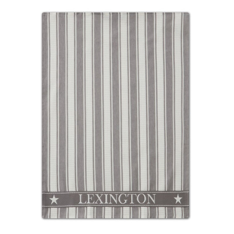 Lexington Icons waffle keittiöpyyhe luomupuuvillaa 50*70cm, harmaa/valkoinen