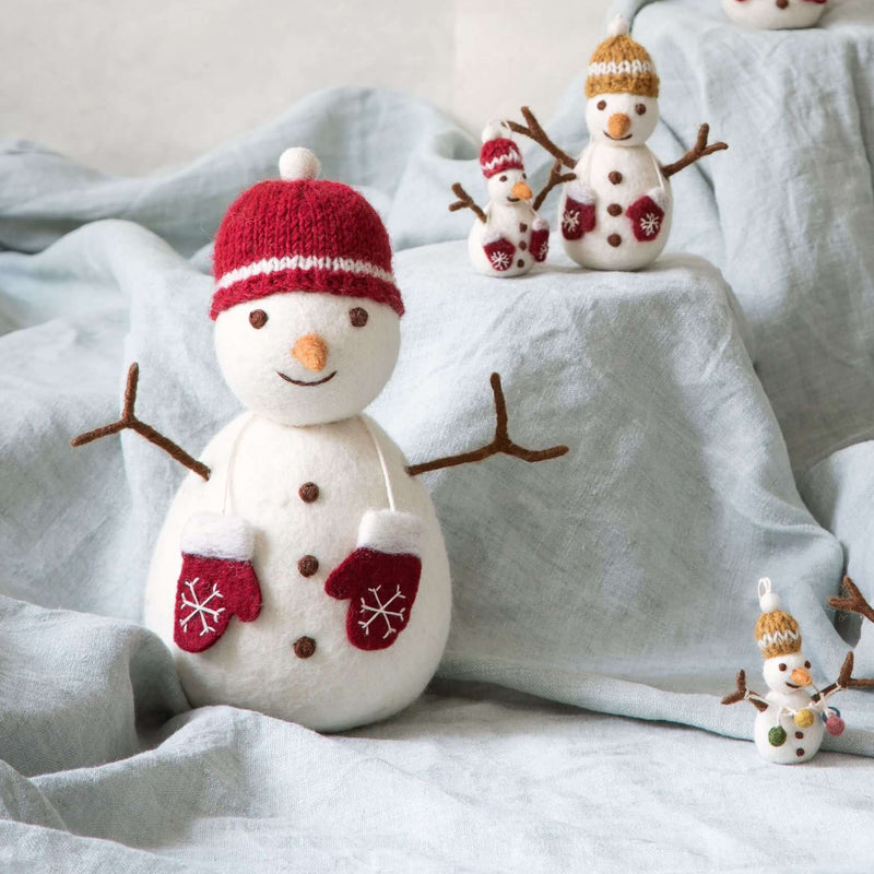 Gry&Sif lumiukko huovutetusta villasta 27cm