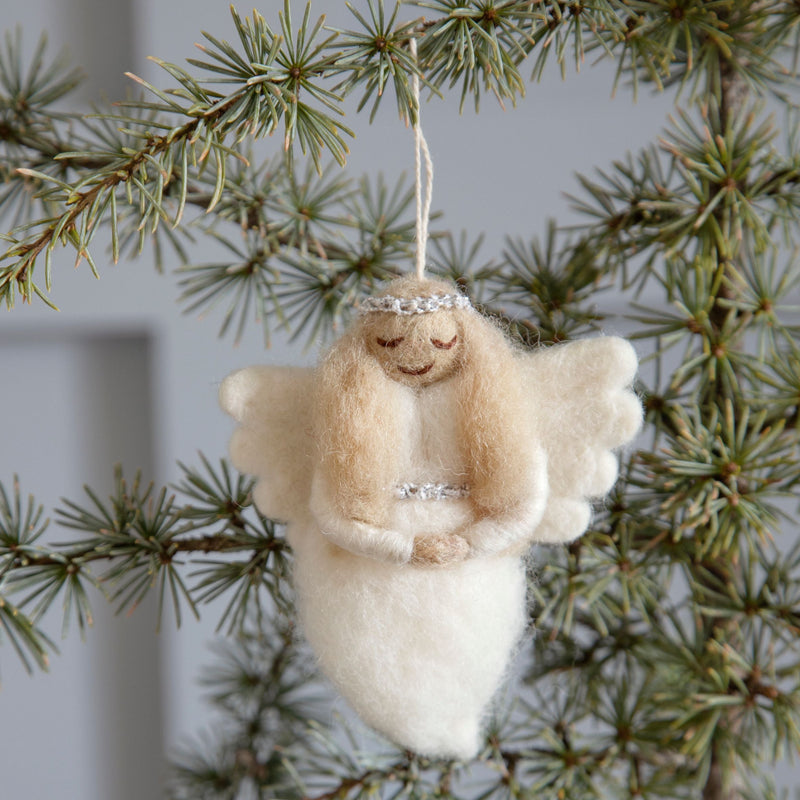 Gry&Sif enkeli huovutetusta villasta 9cm