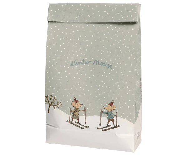 Maileg Winter mouse lahjapussi 30*18*8cm
