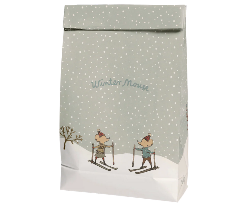 Maileg Winter mouse lahjapussi 30*18*8cm