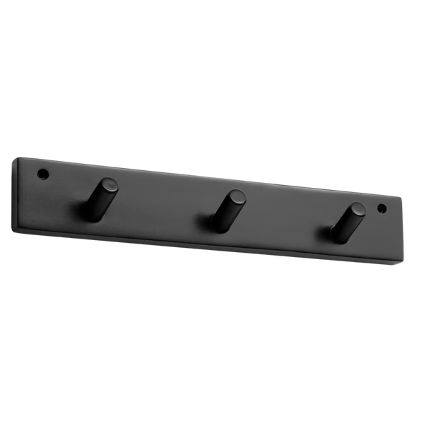 Bruka Design puinen naulakko kolmella koukulla 40*7cm, musta