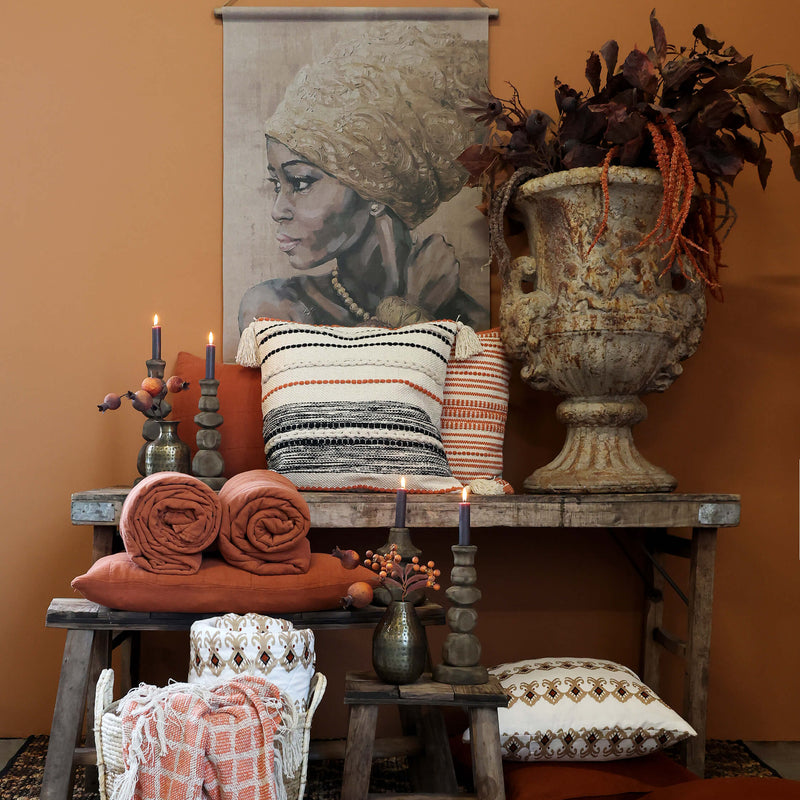 Chic Antique Aix tyynynpäällinen pellavaa 50*50cm, terracotta