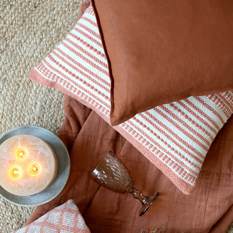 Chic Antique Aix tyynynpäällinen pellavaa 50*50cm, terracotta