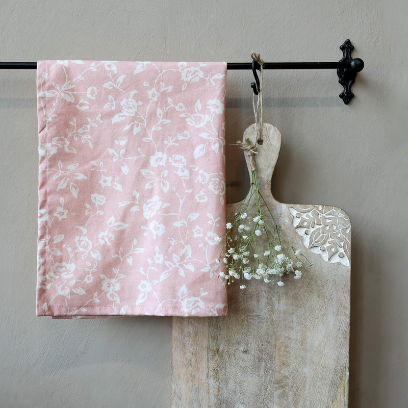 Chic Antique Aix keittiöpyyhe puuvillaa 70*50cm, roosa kukkakuvio