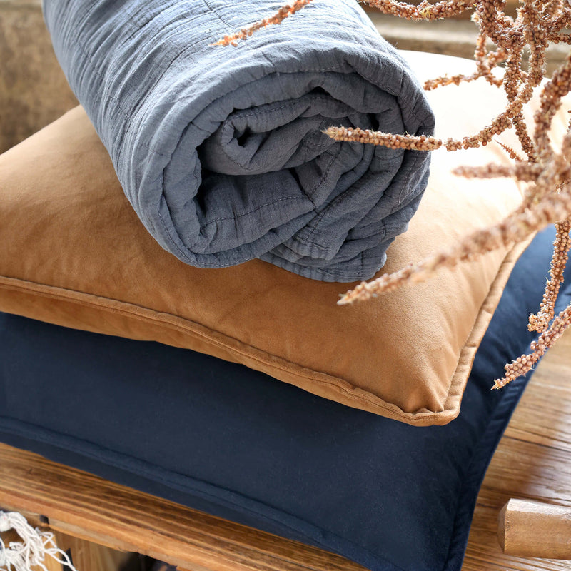 Chic Antique Aix tyynynpäällinen velouria 50*50cm, sininen