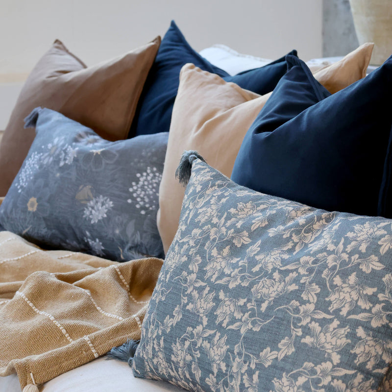 Chic Antique Aix tyynynpäällinen velouria 50*50cm, sininen
