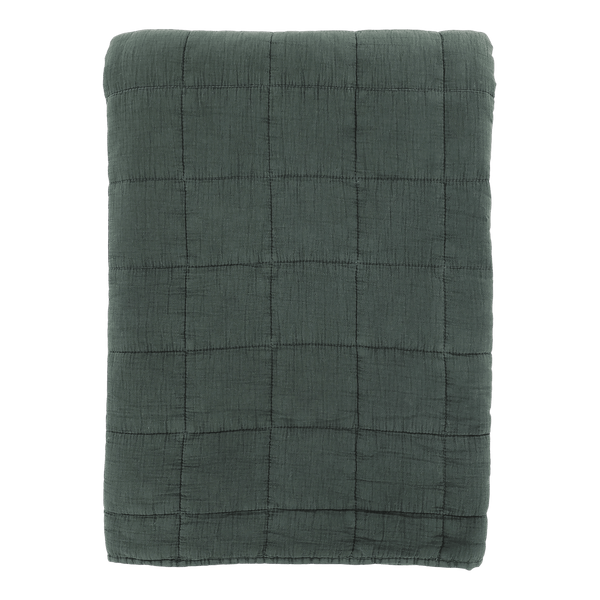 Chic Antique Aix Vintage päiväpeitto puuvillaa 240*240cm, metsänvihreä