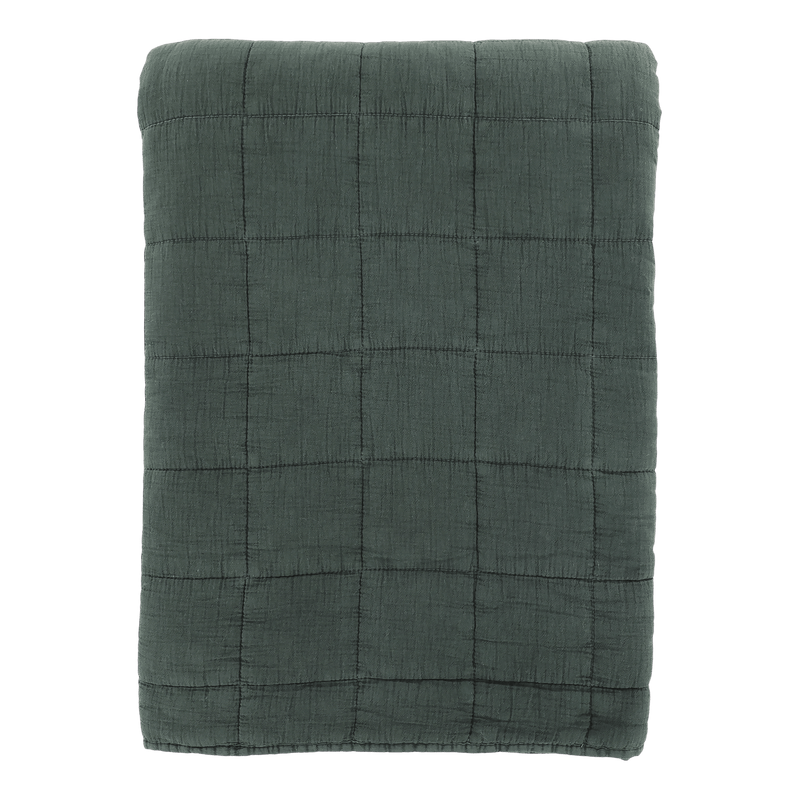 Chic Antique Aix Vintage päiväpeitto puuvillaa 240*240cm, metsänvihreä