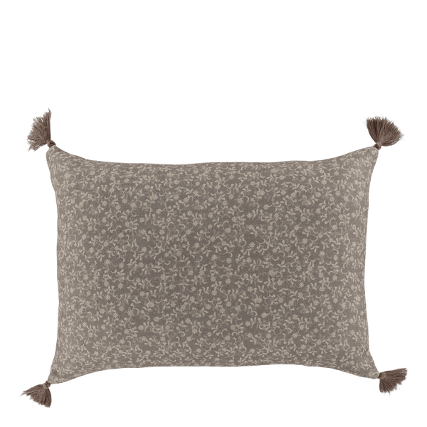 Chic Antique AIX tyynynpäällinen tasseleilla 50*35cm, beige kukkakuvio