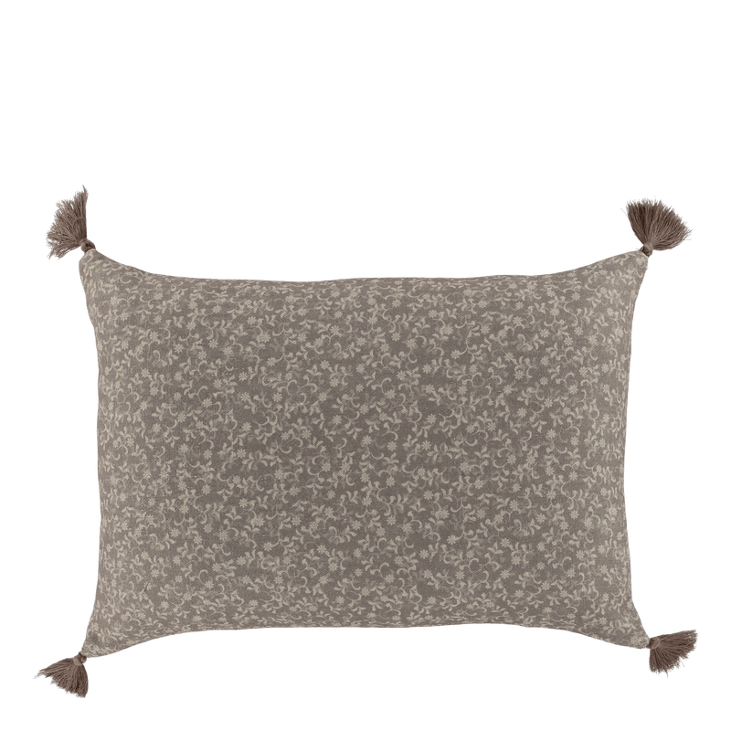 Chic Antique AIX tyynynpäällinen tasseleilla 50*35cm, beige kukkakuvio