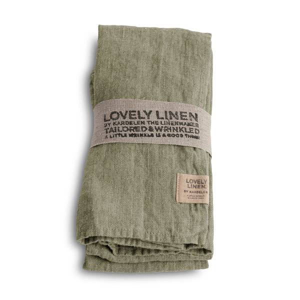 Lovely Linen by Kardelen Lovely lautasliina pellavaa 45*45cm, avokado
