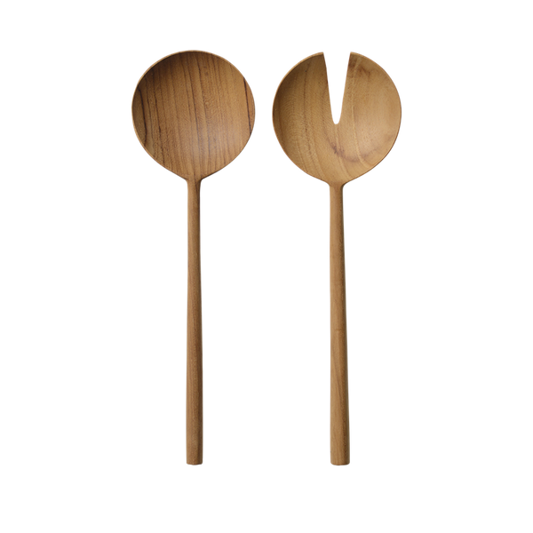 Bruka Design salaattiottimet käsittelemätöntä teakia 26cm