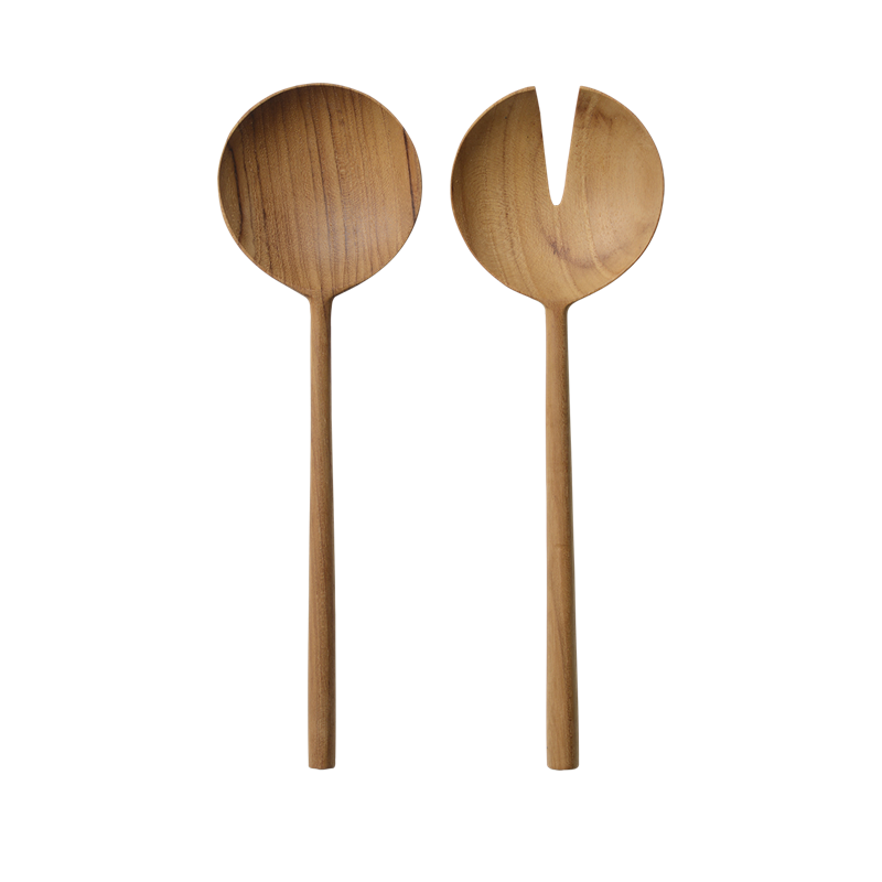 Bruka Design salaattiottimet käsittelemätöntä teakia 26cm