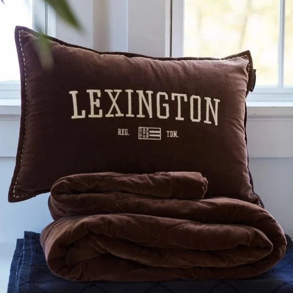 Lexington tyyny luomupuuvillasamettia 60*40cm, ruskea
