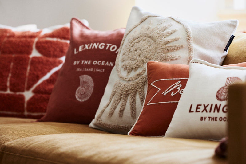 Lexington Logo kirjailtu tyynynpäällinen pellavapuuvillasekoitetta 50*50cm, kookos
