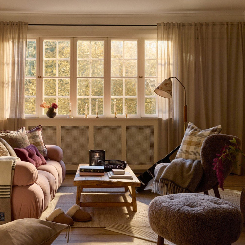 Lexington ruudullinen tyynynpäällinen kierrätettyä puuvillaa 50*50cm, oliivi/beige
