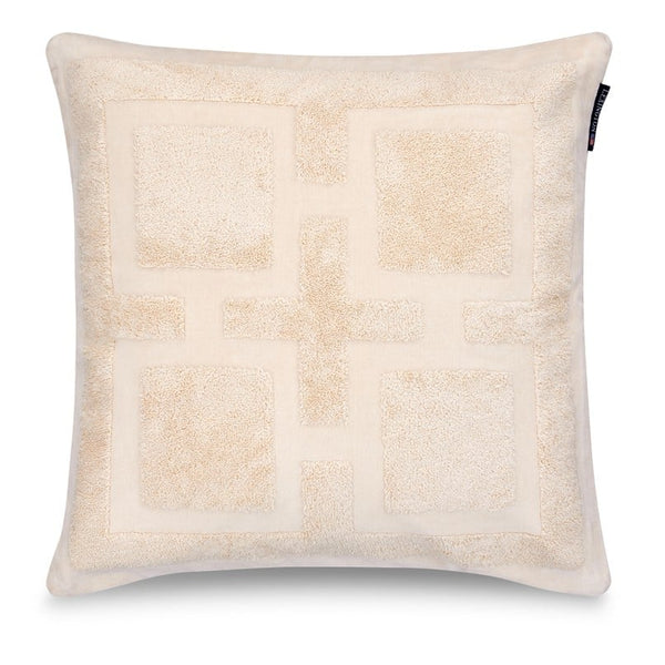 Lexington graafisesti kuvioitu tyynynpäällinen luomupuuvillaa 50*50cm, vaalea beige