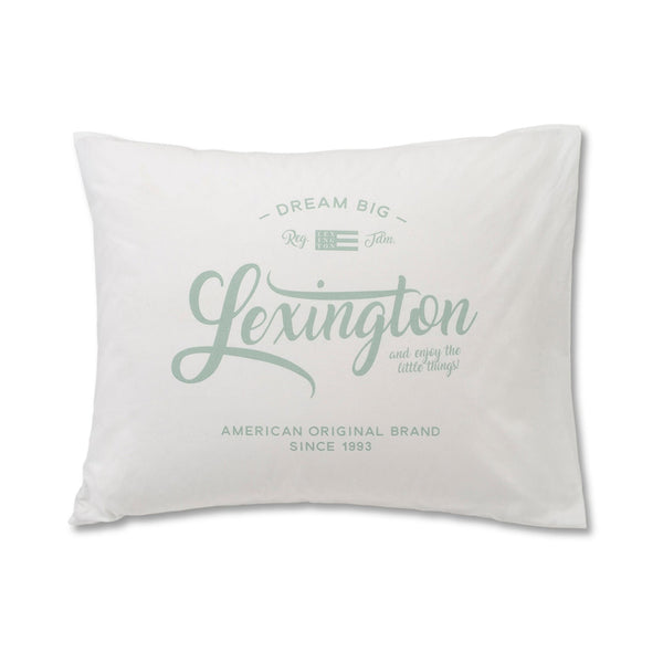 Lexington tyynyliina puuvillapopliinia 50*60cm, valkoinen/vihreä