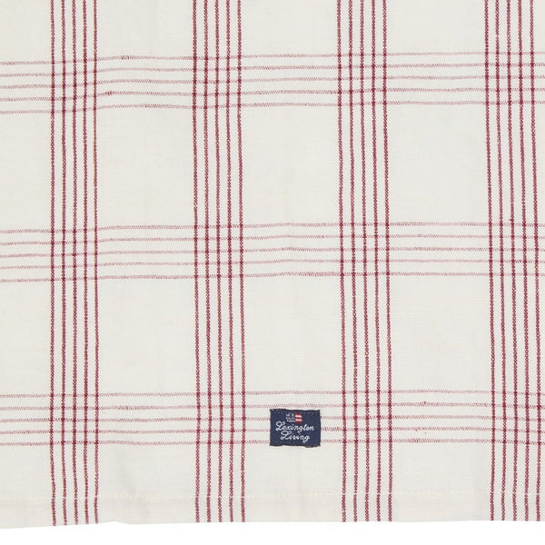 Lexington ruudullinen keittiöpyyhe pellavasekoitetta 50*70cm, punavalkoinen